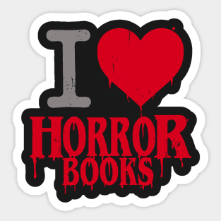 I LOVE HORROR BOOKS Sticker